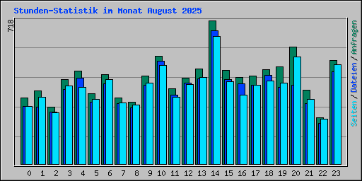 Stunden-Statistik im Monat August 2025