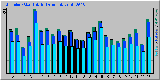 Stunden-Statistik im Monat Juni 2026