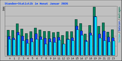 Stunden-Statistik im Monat Januar 2026