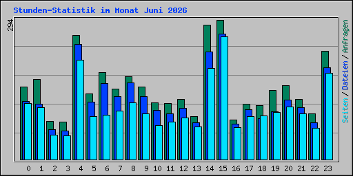 Stunden-Statistik im Monat Juni 2026